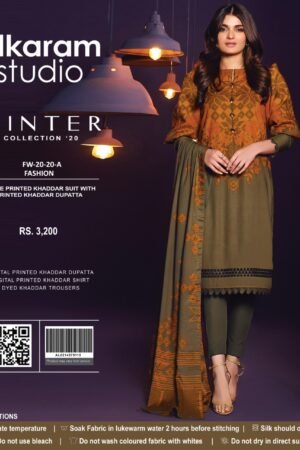 Al Karam 3 Pcs Khaddar Suit