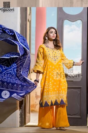 MIRROR KARI EMBROIDERED COTTON COLLECTION BY MYSOORI