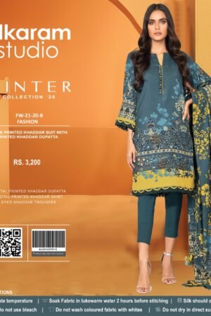 Al Karam 3 Pcs Khaddar Suit