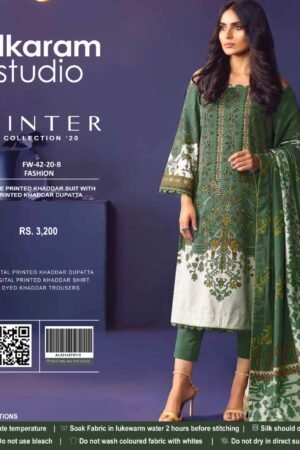 Al Karam 3 Pcs Khaddar Suit