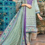 Printed Cambric Heavy Embroidered 3 Pcs Suit